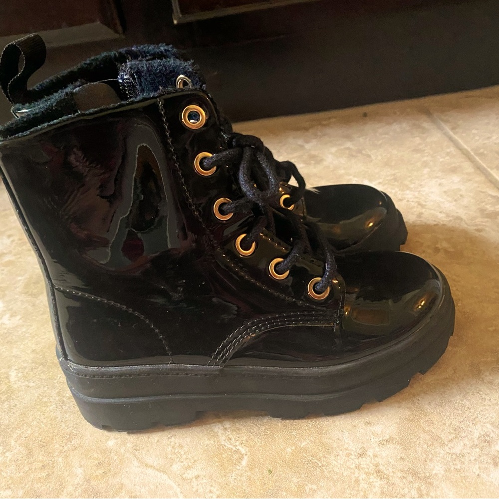 H&M Black Shiny Boots Kids